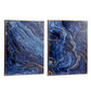 The Oceanus Elegance™ — Marbled Blue & Gold Panel Wall Art