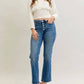 Judy Blue - Mid Rise Slim Straight Rigid Magic Button-fly Jeans