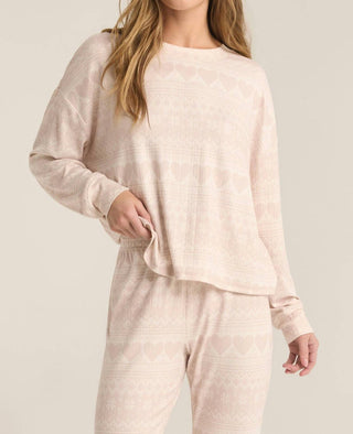 Z Supply - Fairisle Heart Long Sleeve Top