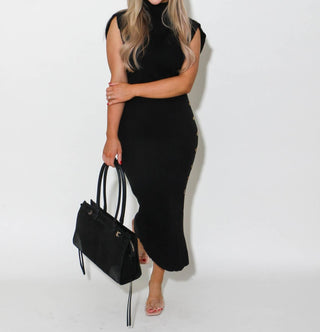 Thml - Turtleneck Midi Dress With Button Details