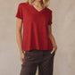 Bella Dahl - Side slit v neck tee