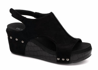 Corkys Footwear - Women's Carley Suede Croc Wedge Sandal