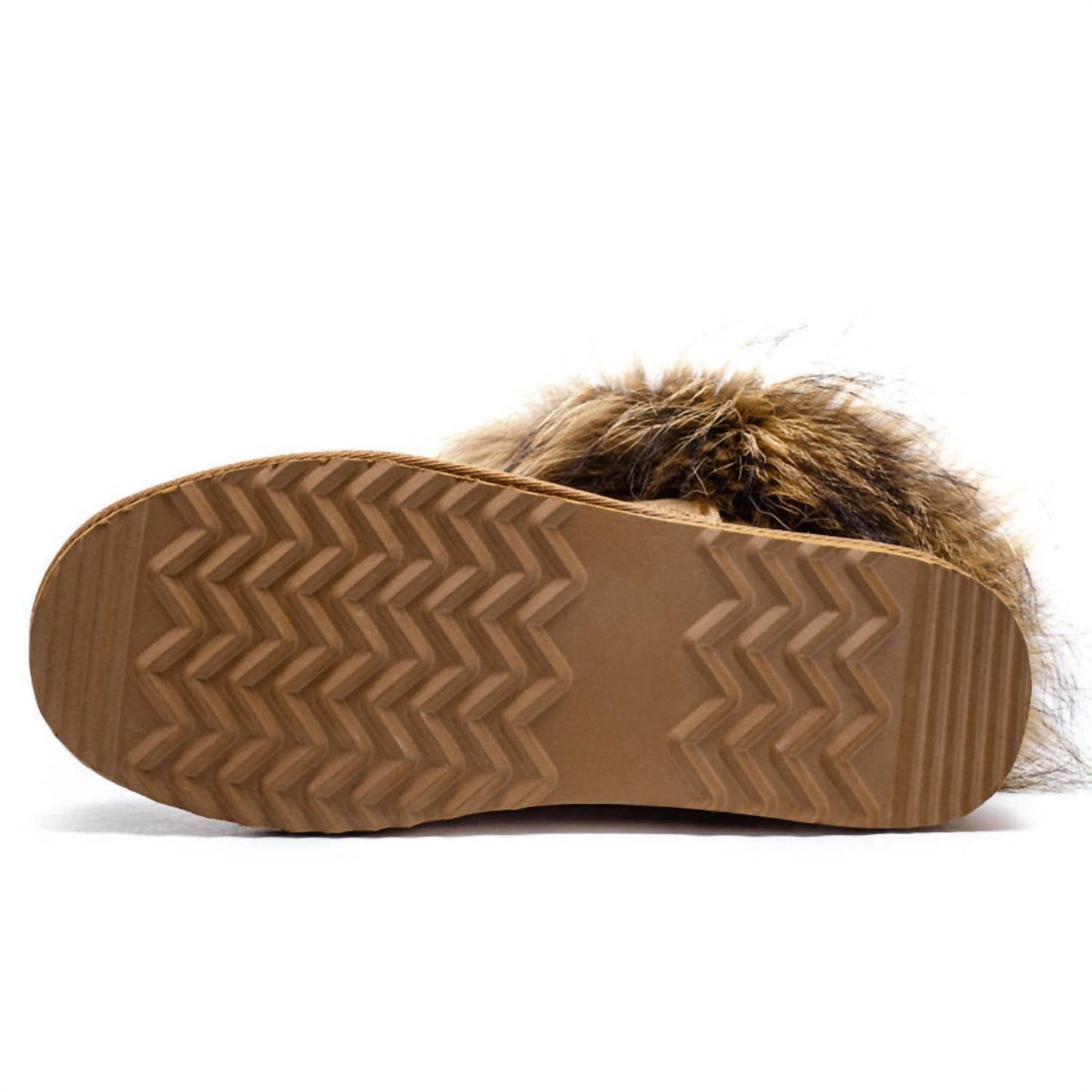 Spring Step Shoes - Women's Shearling Winter Boots With Racoon Fur