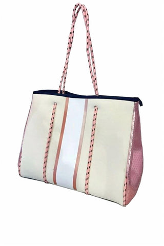 Laken Paige - Women's Ava Rose Gold Accents Tote Bag