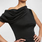 Alexander Mcqueen - Asymmetric draped jersey top