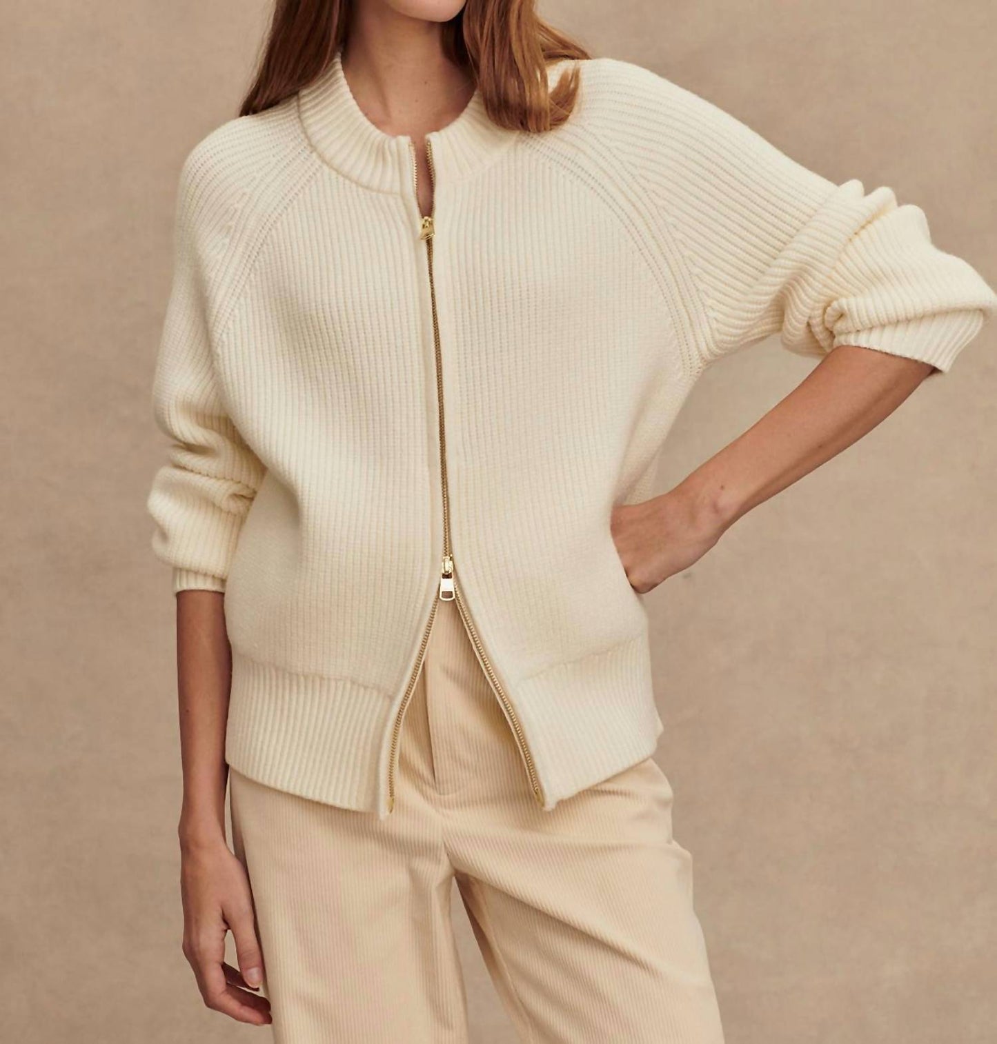 Varley - Milo Zip Through Knit Jacket