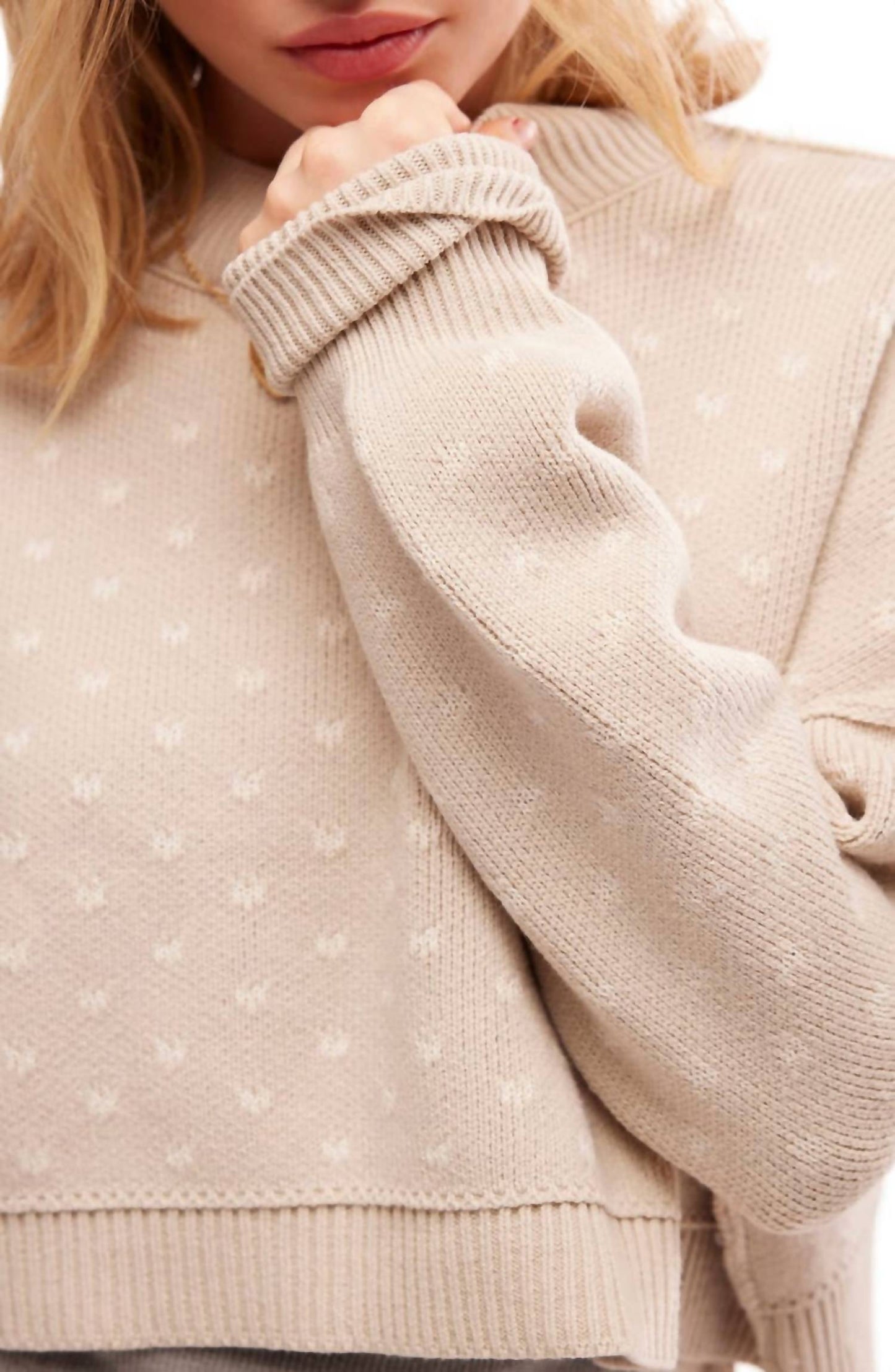 Free People - Easy Street Patterned Crop Pullover