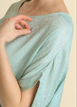 Umgee - Animal Jacquard Dolman Sleeve Top