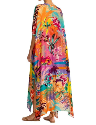 Johnny Was - Tie Neck Maxi Kaftan Dress