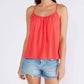 Lovestitch - Crochet Lace Scoop Neck Tank Top: Hibiscus