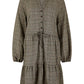 Apricot - HERITAGE CHECK RUFFLE HEM MINI DRESS