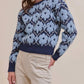 &Merci - Fuzzy Floral Sweater