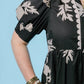 Entro - Floral Midi Dress With Scallop Detail
