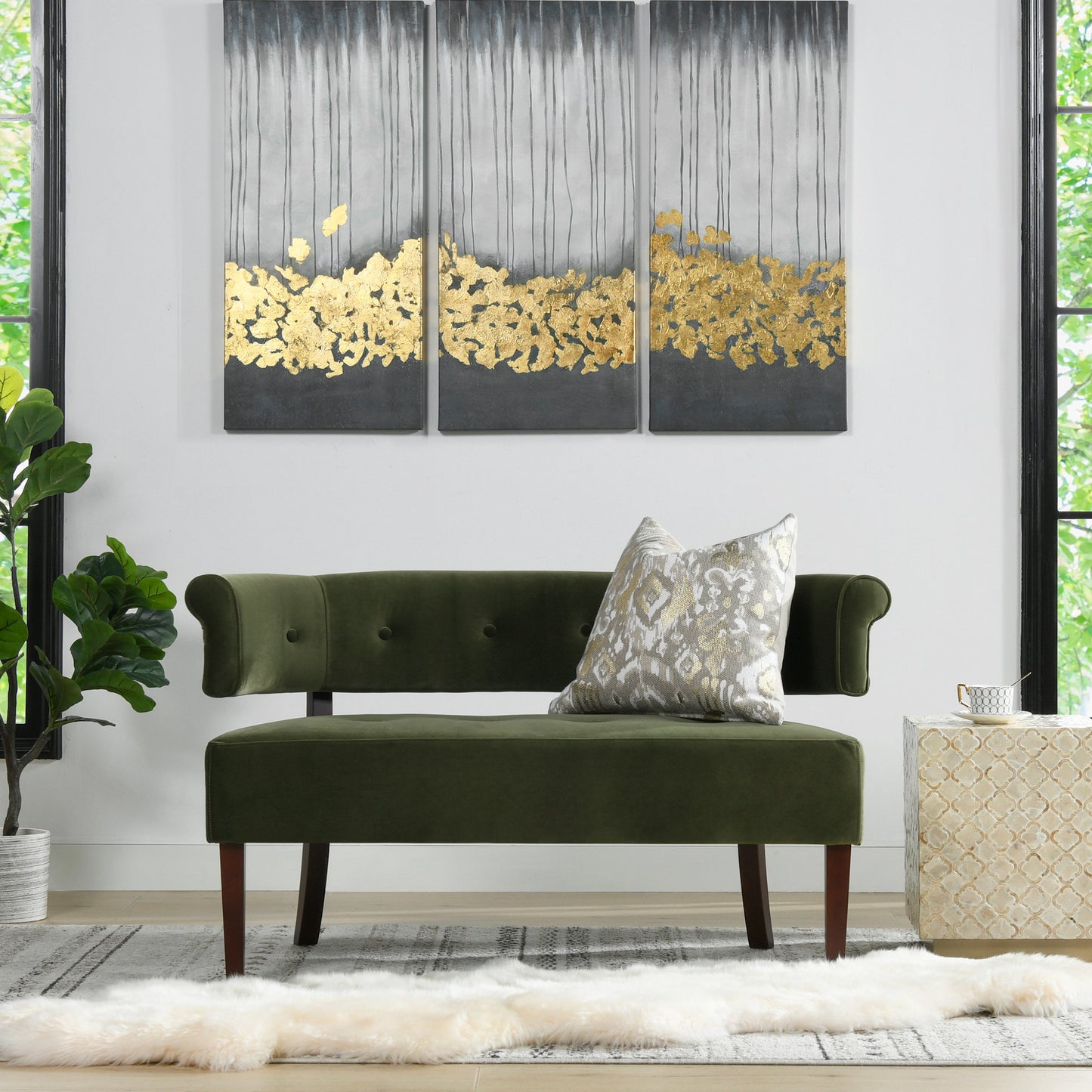 The Ellingsvik Mid-Century Banquette Accent Chair