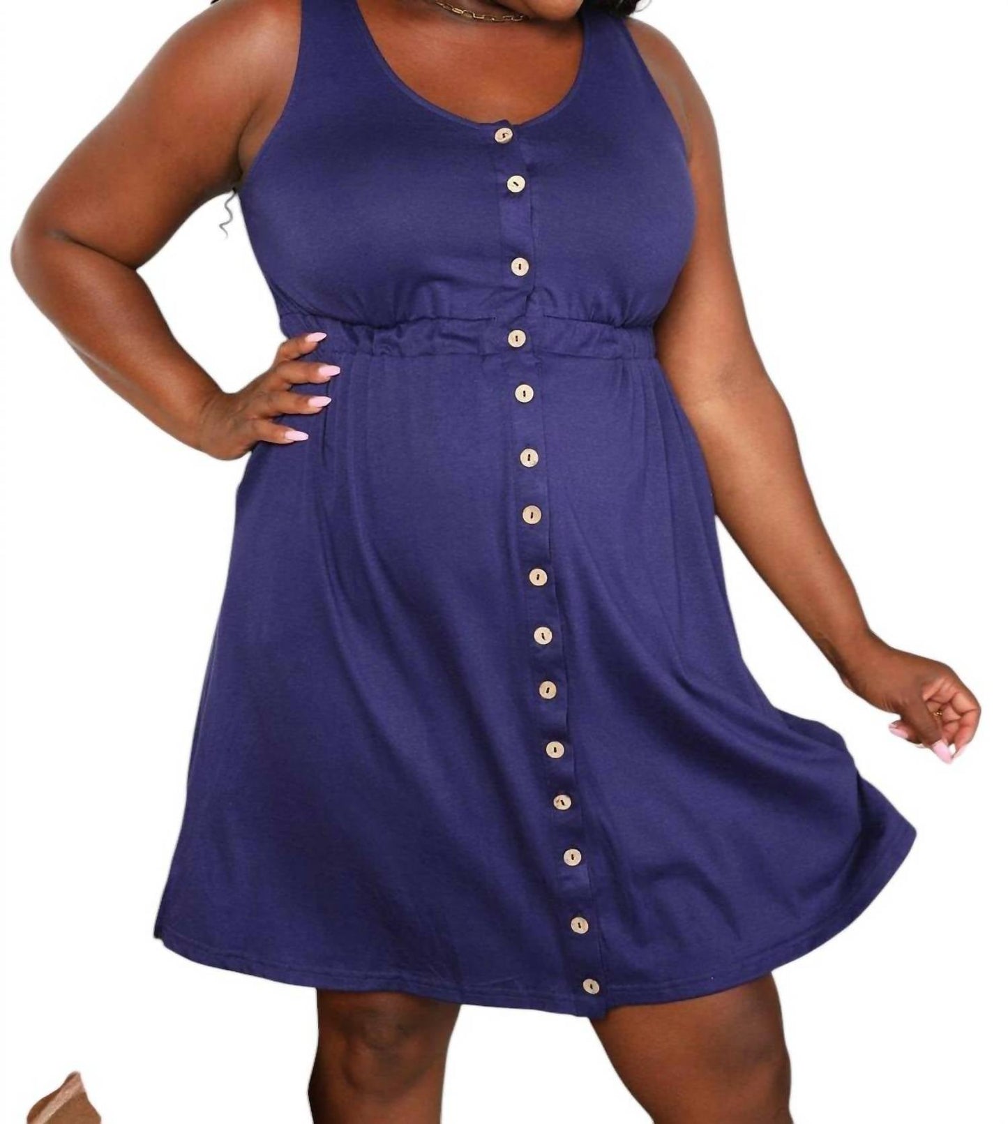 Double Take - Empire Elegance Sleeveless Dress