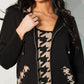 Angel Apparel - Houndstooth Zip Hoodie Cardigan
