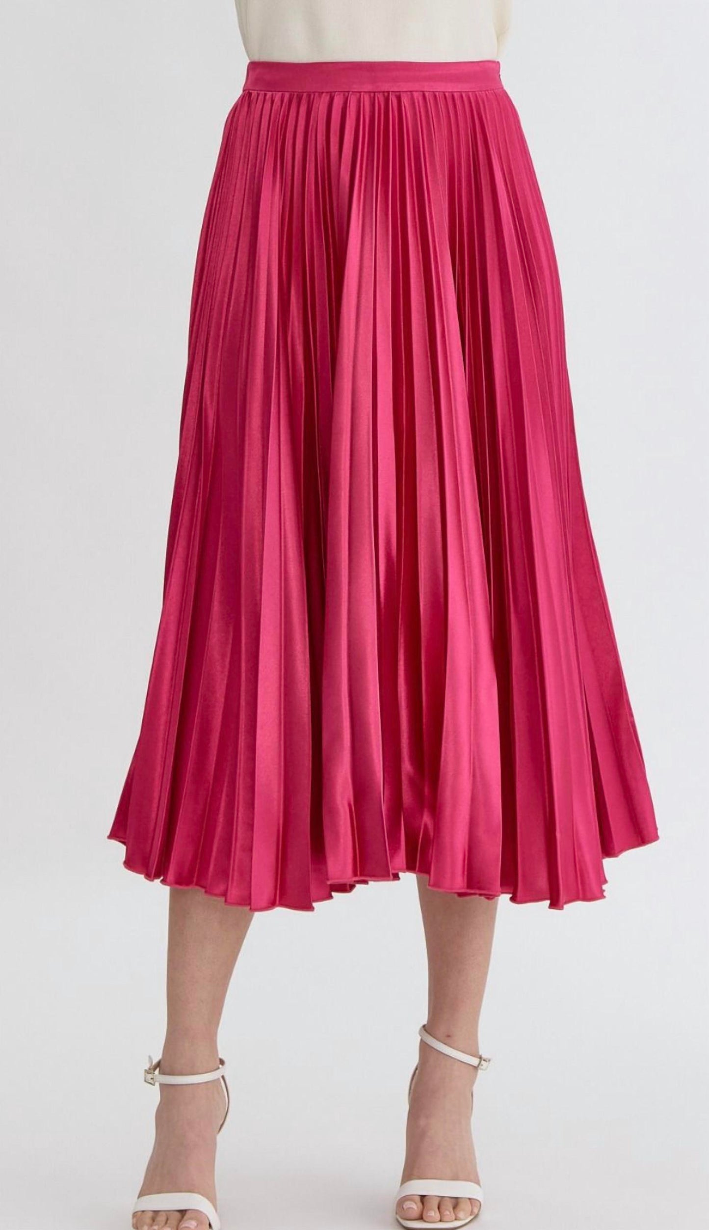 Entro - Party Starter Metallic Pleated Skirt