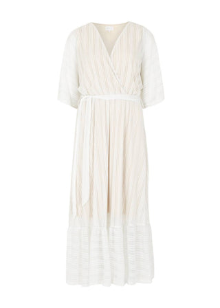 Apricot - Lurex Mesh Kimono Maxi Dress