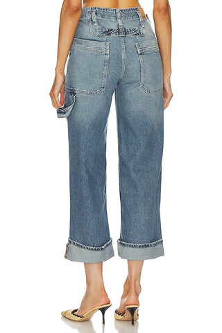 Free People - Major Leagues Mid Rise Cuffed Jeans