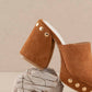 Oasis Society - The Leona - Studded Suede Platform Heels