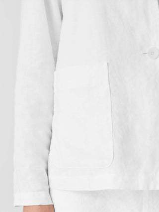 Eileen Fisher - Organic Linen High Collar Jacket