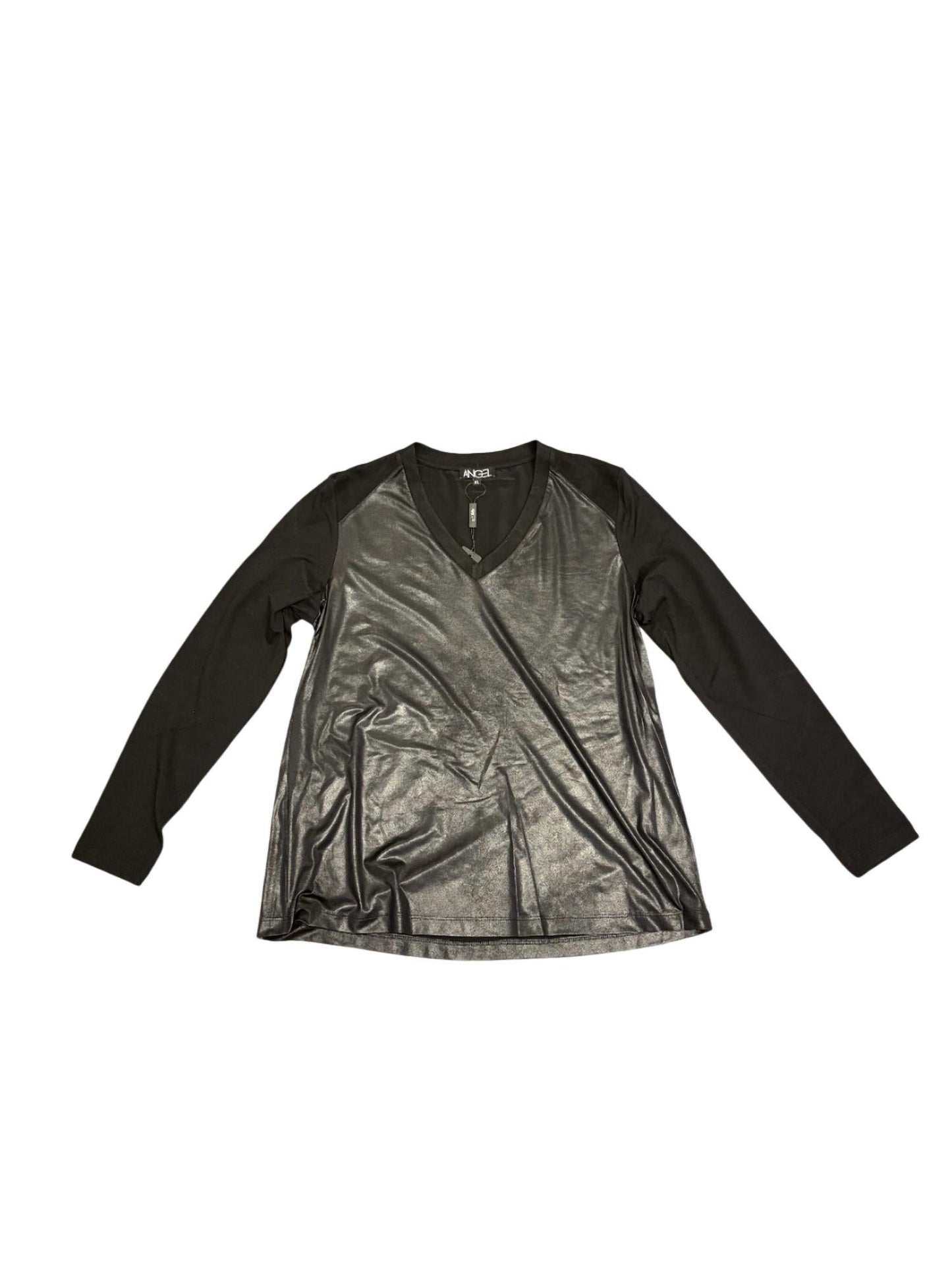 Angel Apparel - Vegan Leather V-Neck Top