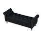 Storage Bench With Crystal Buttons And 1 Pillow For Bedroom