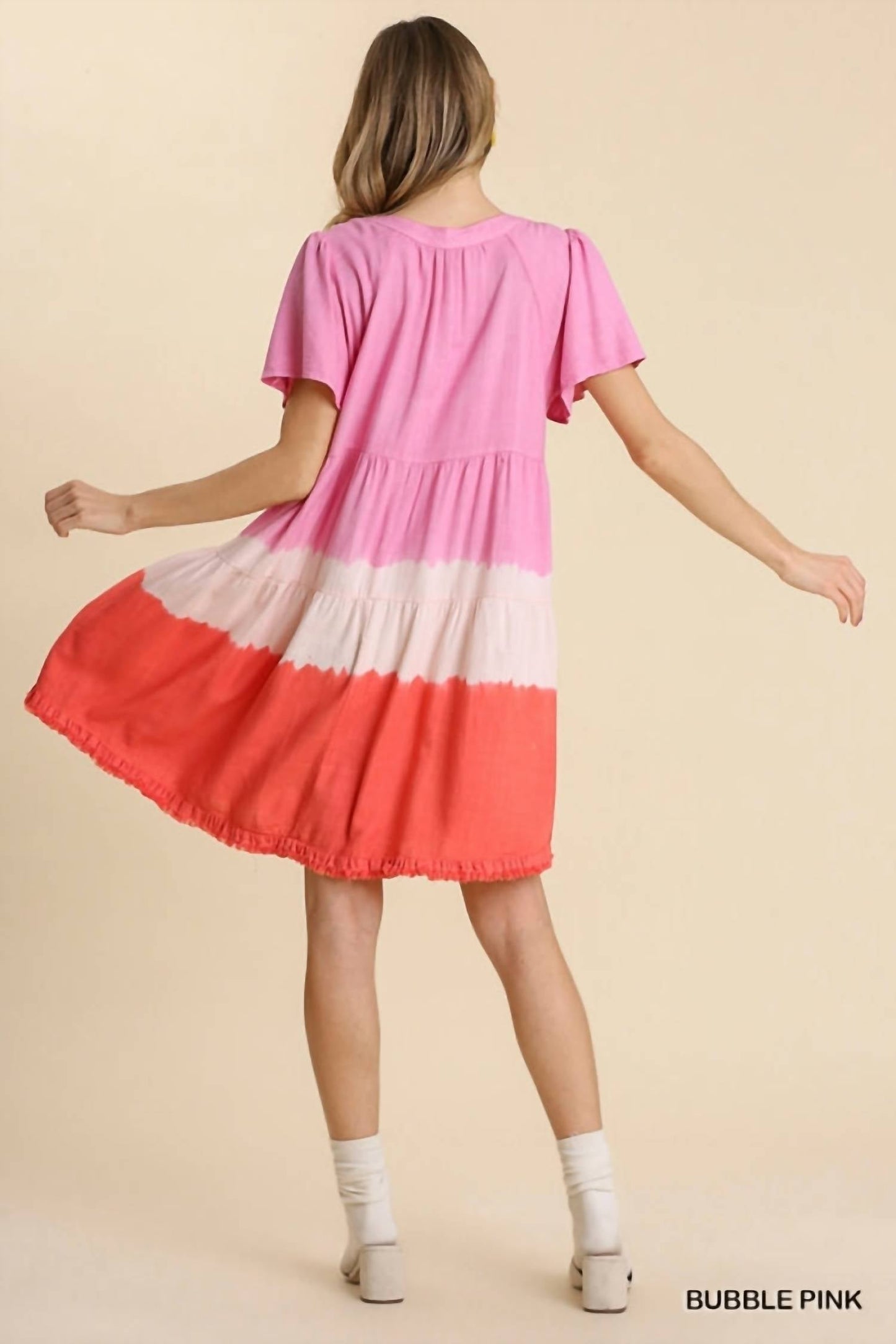 Umgee - Dip Dye Color Block Dress