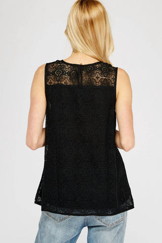 Entro - Floral Embroidered Lace Top