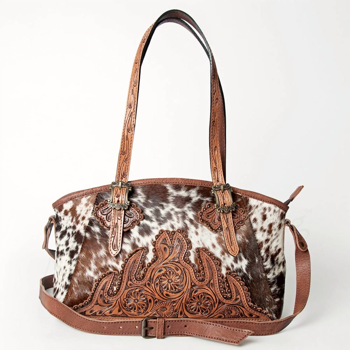 American Darling - Women's Hand Tooled Genuine Leather Western Tote Bag