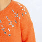 Molly Bracken - Rhinestone Accent Collar Sweater