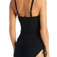 Beyond Control - Draped V-neck Swim Dress One Piece Swimsuit
