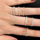 Allyanna Gifts - Women's 6 Band Cubic Zirconia Stackable Ring Set