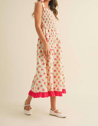 &Merci - Gardenia Smocked Midi Dress