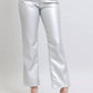 Trendsi - Women's Judy Blue Full Size High Waist Silver Faux Leather Pants Plus Size