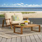 Paloma Contemporary Loveseat and Coffee Table Set