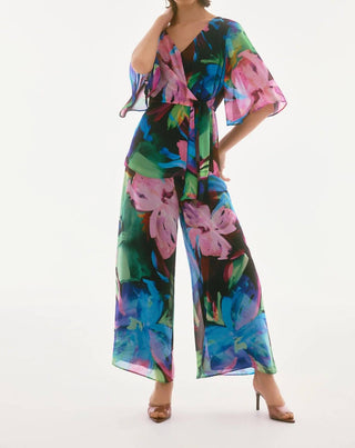 Joseph Ribkoff - Floral Chiffon Wide Leg Pants