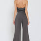 Aakaa - Halter Vest Top and High Waisted Long Pants Set