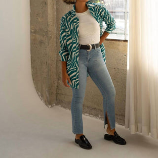 Care Tucker - Preslie Poplin Shirt Dress - Shaded Zebra