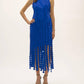 Joseph Ribkoff - Circle Fringe Sleeveless Midi Sheath Dress