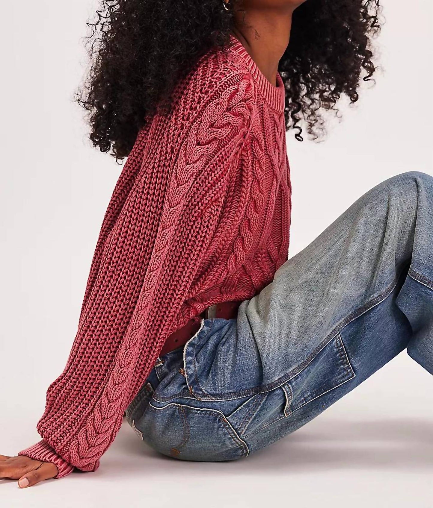 Free People - Oversized Frankie Cable Sweater