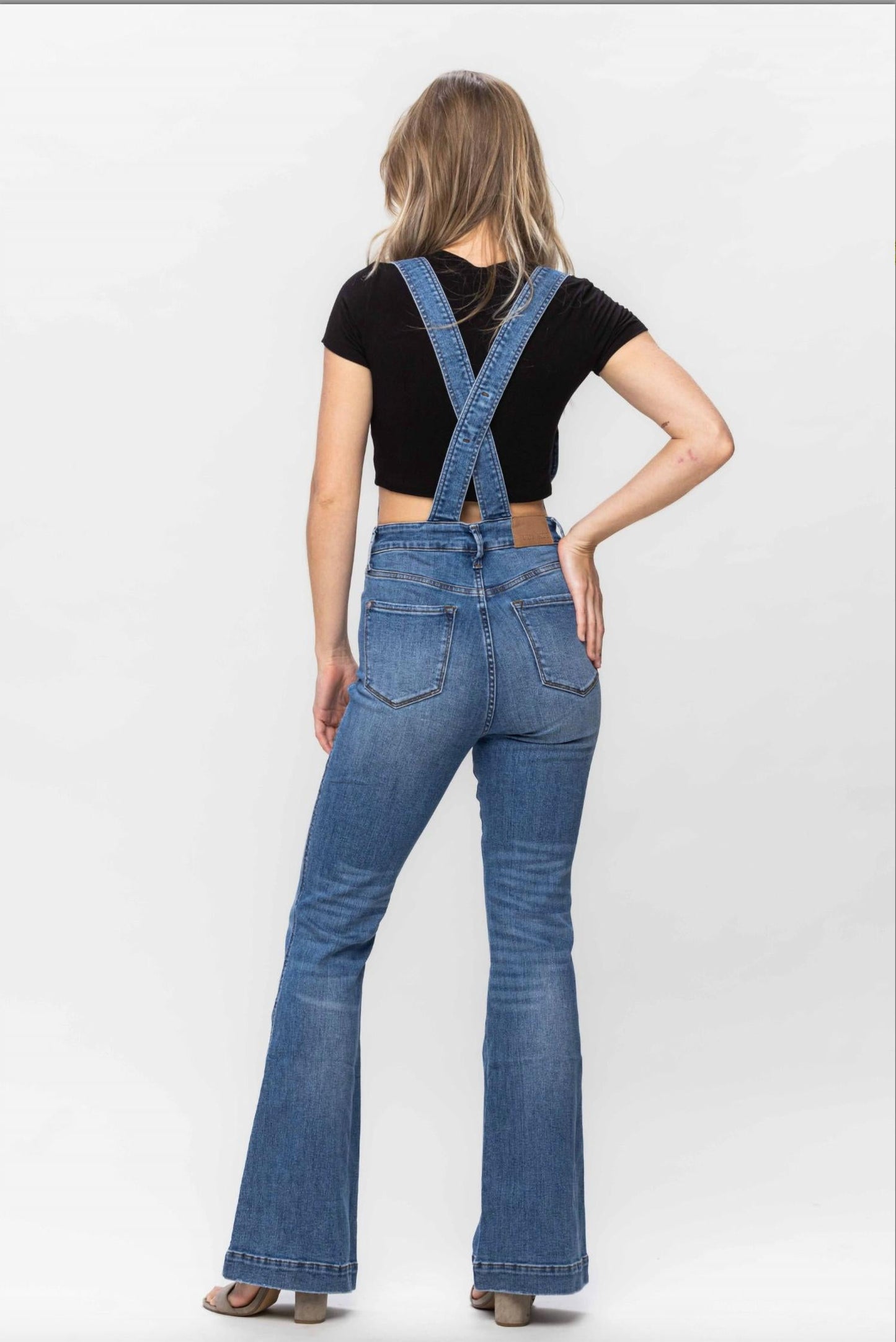 Judy Blue - Tummy Control Overall Flare Jeans