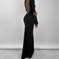 Rumored - Open Back Floral Textured Maxi Dress
