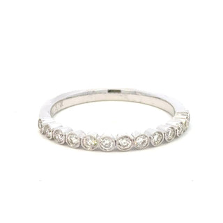 Aamiaa - 0.30 Carat Natural Diamond Round Brilliant And Baguette Band Ring