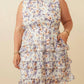 Hayden La - Floral Smocked Neck Tiered Dress