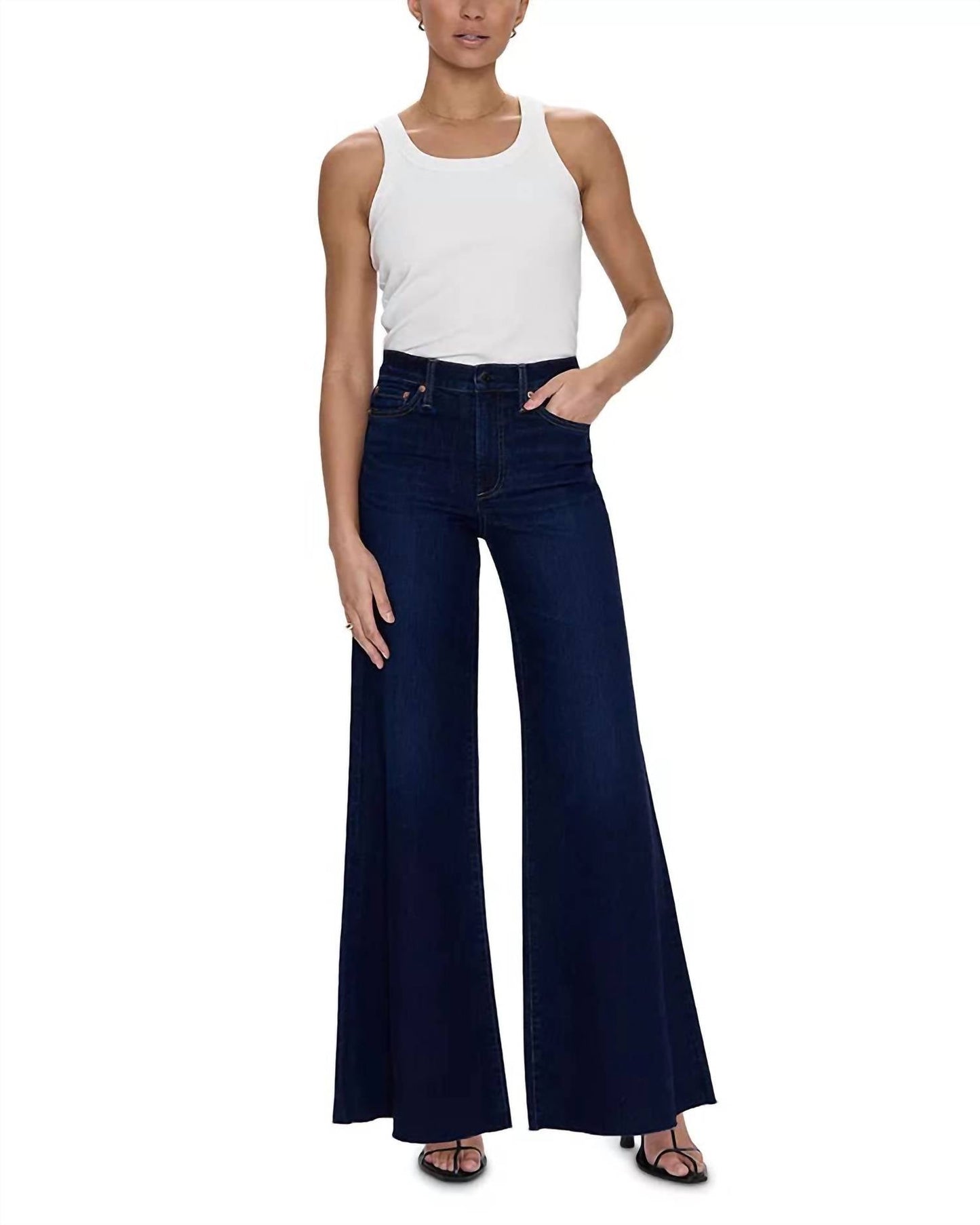 Pistola - Izzy Mid Rise Wide Leg Crop Jean