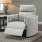 Sagen Gray Leather Aire Recliner W/Swivel & Glider