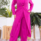 Karen T Design - Longline Blazer, Tank Top, And Wide-leg Pants Set