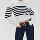 Frankies Bikinis - Varsity Striped Cable Knit Sweater