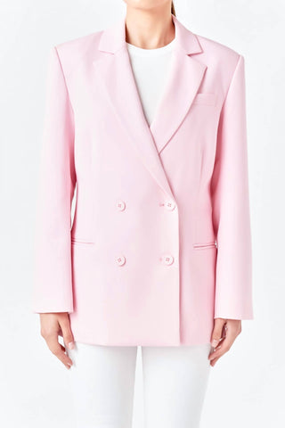 Endless Rose - Double Breast Basic Blazer